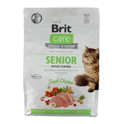 Brit Care Senior Grain Free Weight Control Dry Cat Food 2kg