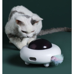 Automatic UFO Cat Toys Pet Interactive Toy Electronic Chaser Toy Cat Catch Toy for Pet Entertainment