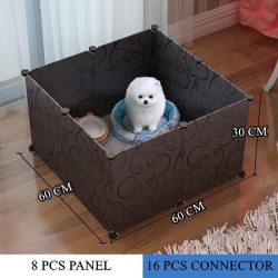 8 PCS PANEL Pet Playpen Animal Fence Cage Crate Dog Cat Kennel Extendable